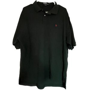 Men’s Polo by Ralph Lauren Collared Polo Shirt in Dark Green, Size XL